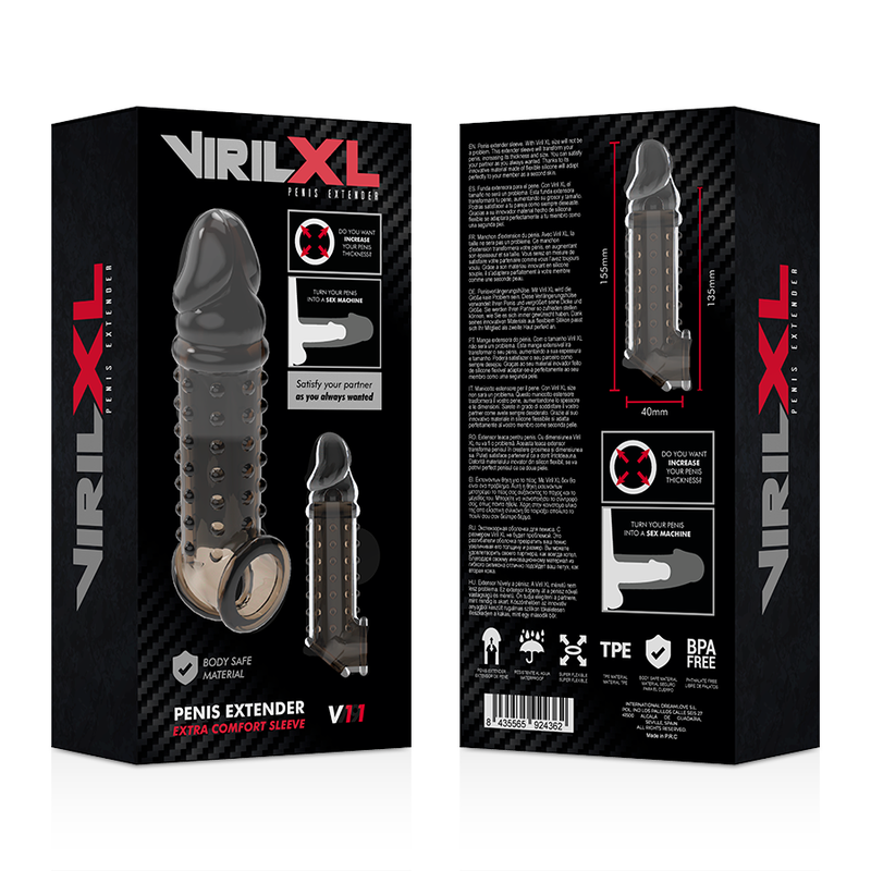 VIRILXL - PENIS FORLÆNGELSE OG SKED V11 SORT