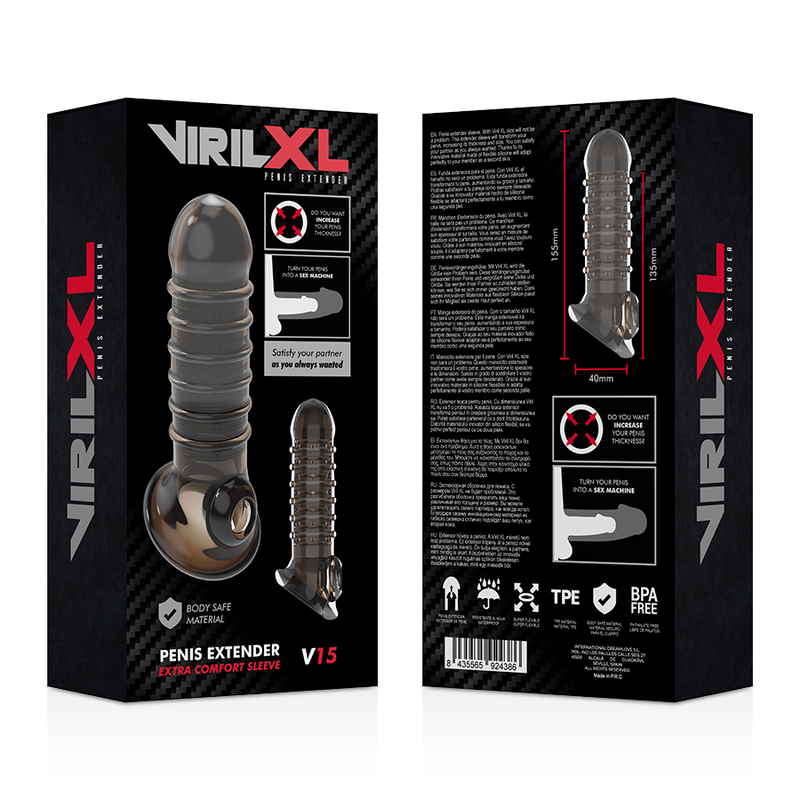 VIRILXL - PENIS FORLÆNGELSE OG SKED V15 SORT