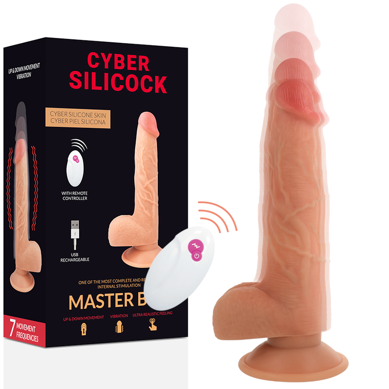 CYBER SILICOCK - REALISTISK FJERNBETJENING AF MESTER BEN 23,88 CM -O- 4,3 CM