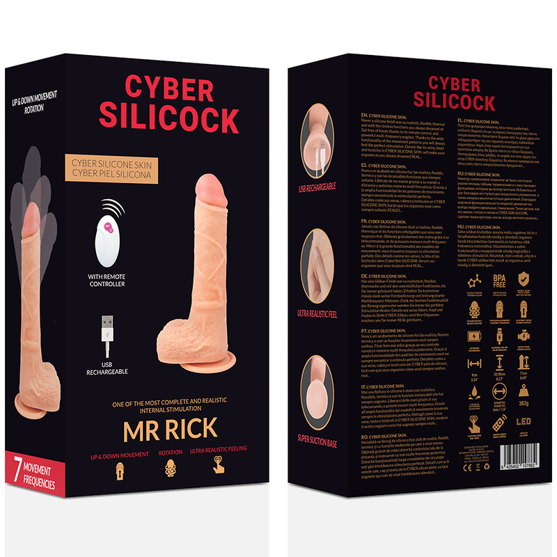 CYBER SILICOCK - REALISTISK FJERNBETJENING MR. RICK 20,9 CM -O- 4 CM