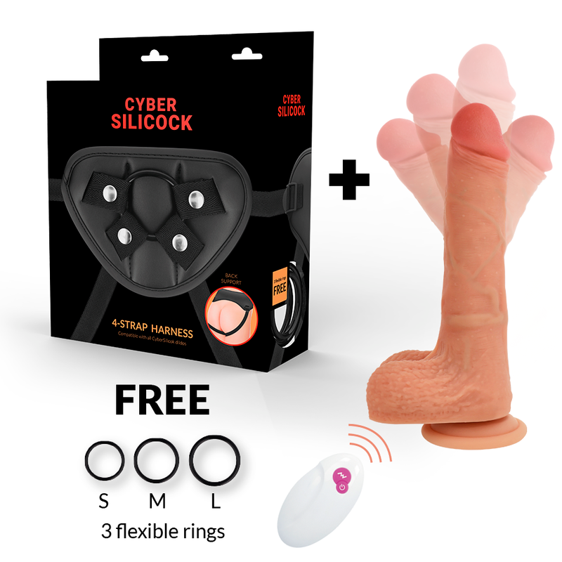 CYBER SILICOCK - STRAP-ON MR RICK FJERNBETJENING
