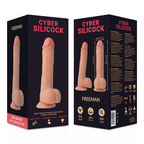 CYBER SILICOCK - FREEMAN ULTRA REALISTISK BLØD FLYDENDE SILIKONE 20 CM -O- 3,8 CM