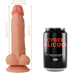 CYBER SILICOCK - STRAP-ON JUDE FLYDENDE SILIKONE MED 3 RINGE GRATIS 18 CM -O- 3,2 CM