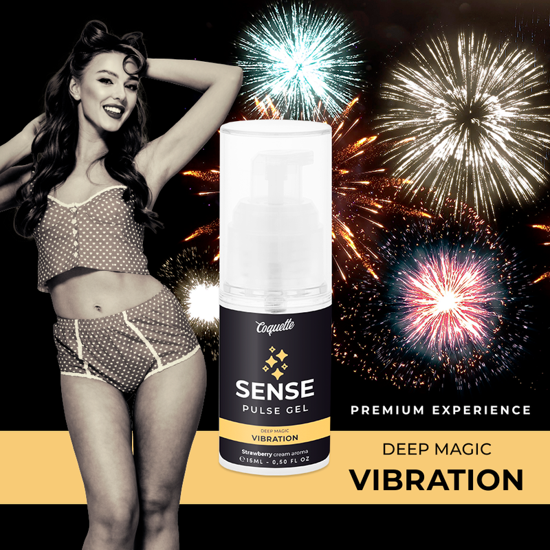 COQUETTE CHIC DESIRE - PULSE GEL JORDBÆR MAGISKE VIBRATIONER PREMIUM 15ML