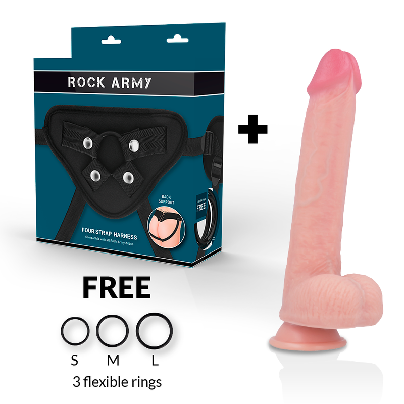 ROCKARMY - ARN S + FLYDENDE SILIKONE DILDO PREMIUM KINGCOBRA 24 CM -O- 4,77 CM