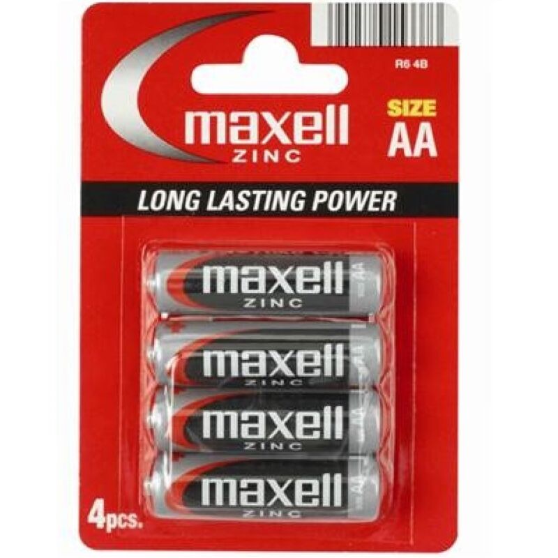 MAXELL - PILA SALINA MANGANESO AA R6 * 4 ENHEDER