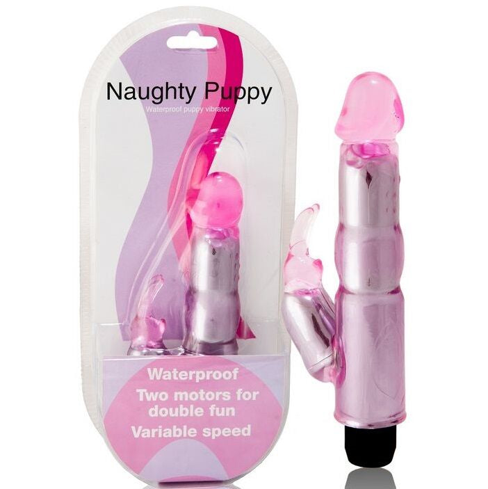 BAILE - VIBRATOR MED JUSTERBAR LYSERØD STIMULATOR