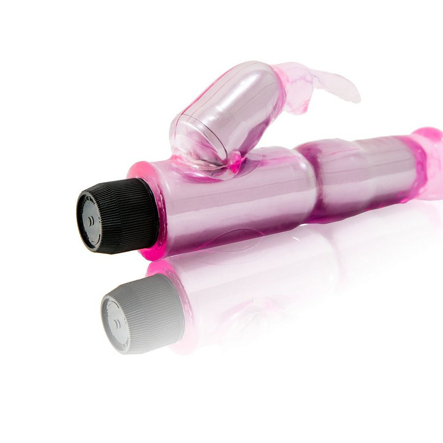 BAILE - VIBRATOR MED JUSTERBAR LYSERØD STIMULATOR