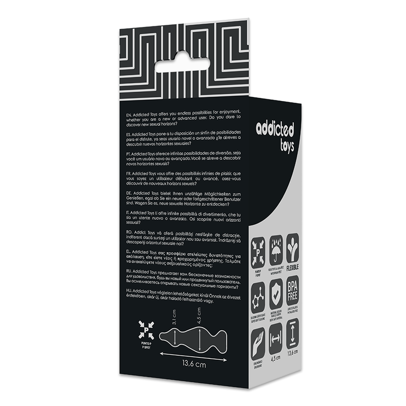 ADDICTED TOYS - ANAL SEXUAL PLUG 13,6 CM SORT