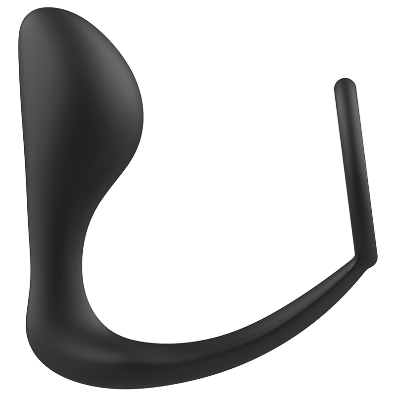 ADDICTED TOYS - ANALPLUG MED SORT SILIKONERING