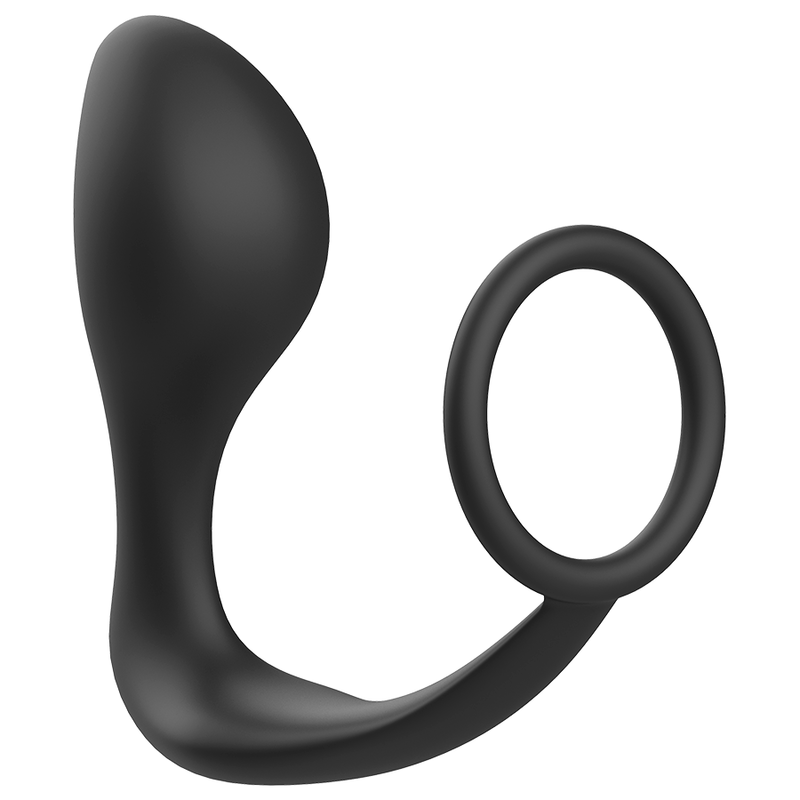 ADDICTED TOYS - ANALPLUG MED SORT SILIKONERING