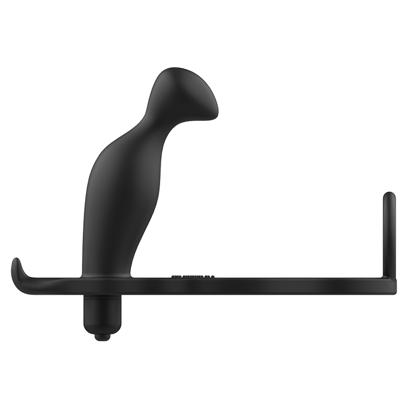 ADDICTED TOYS - ANALPLUG MED SORT SILIKONERING 12 CM