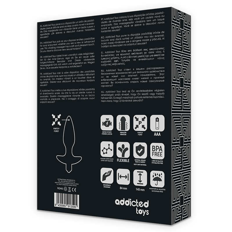 ADDICTED TOYS - MASSAGEPLUG ANAL MED VIBRATION SORT