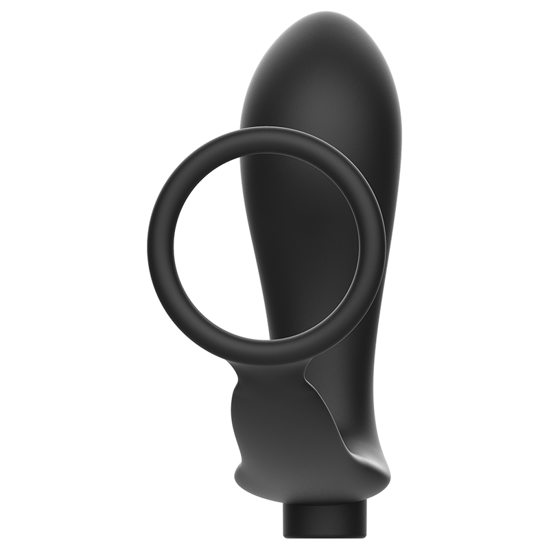 ADDICTED TOYS - PENIS RING MED FJERNBETJENING ANALPLUG SORT GENOPLADELIG