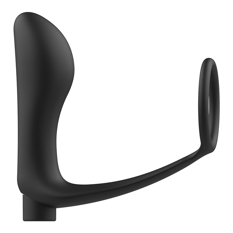 ADDICTED TOYS - PENIS RING MED FJERNBETJENING ANALPLUG SORT GENOPLADELIG